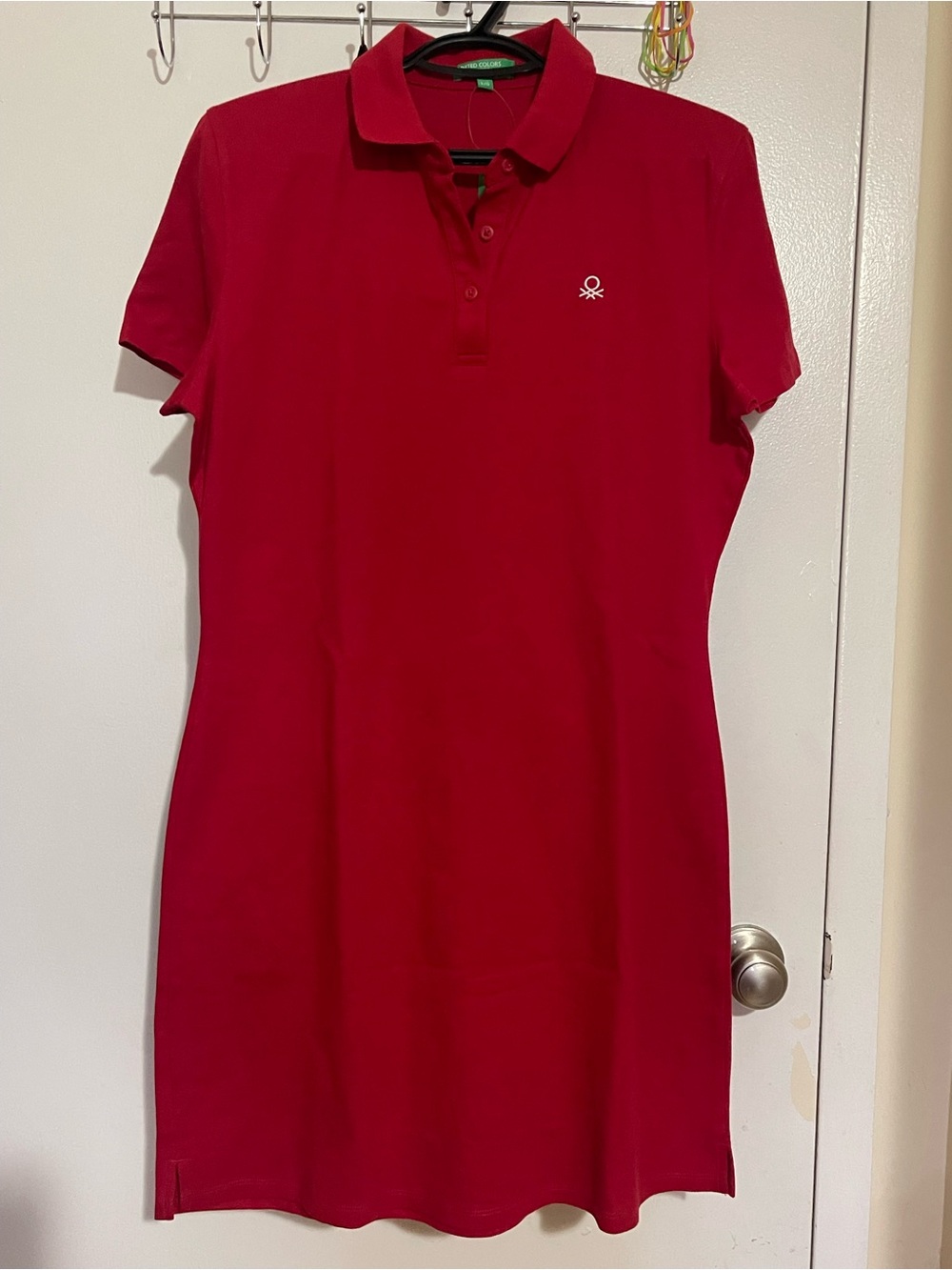 Benetton Red Polo Dress - Women's Short Sleeve